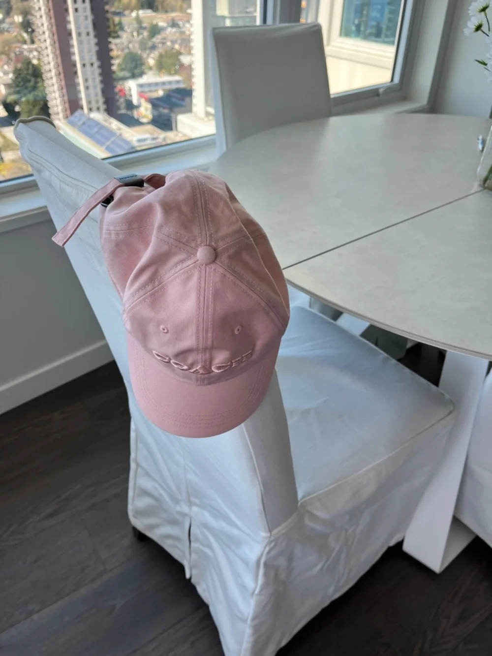 Coach Pink Logo Baseball Cap